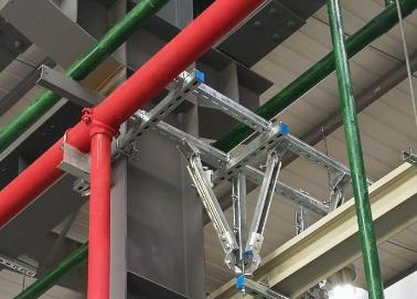 河津该抗震支架的整体式支吊架结构协调性好